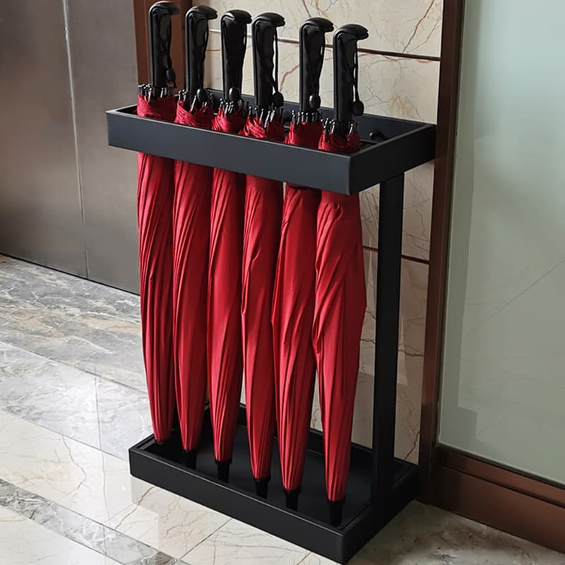 Wrought iron umbrella holder, umbrella rack, commercial hotel lobby umbrella rack, custom-designed umbrella stand with logo.