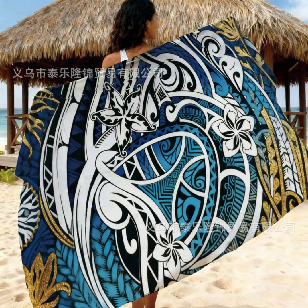 Cross-border new style Samoa style Lavalava island women's wrap skirt, South Pacific Islands folk totem.