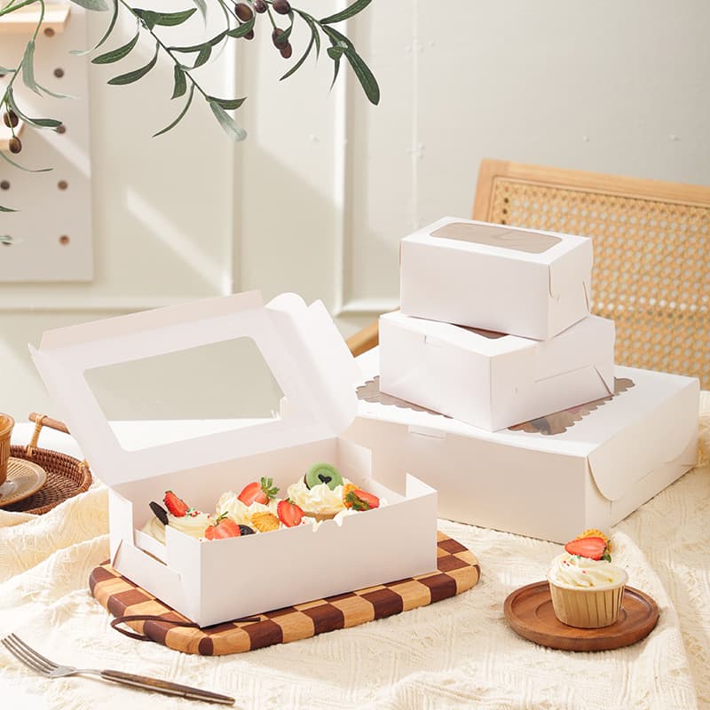 Cupcake Box Flip Lid 2/4/6/12 Cupcake Cake Box Bakery Cake Packaging Box Wholesale