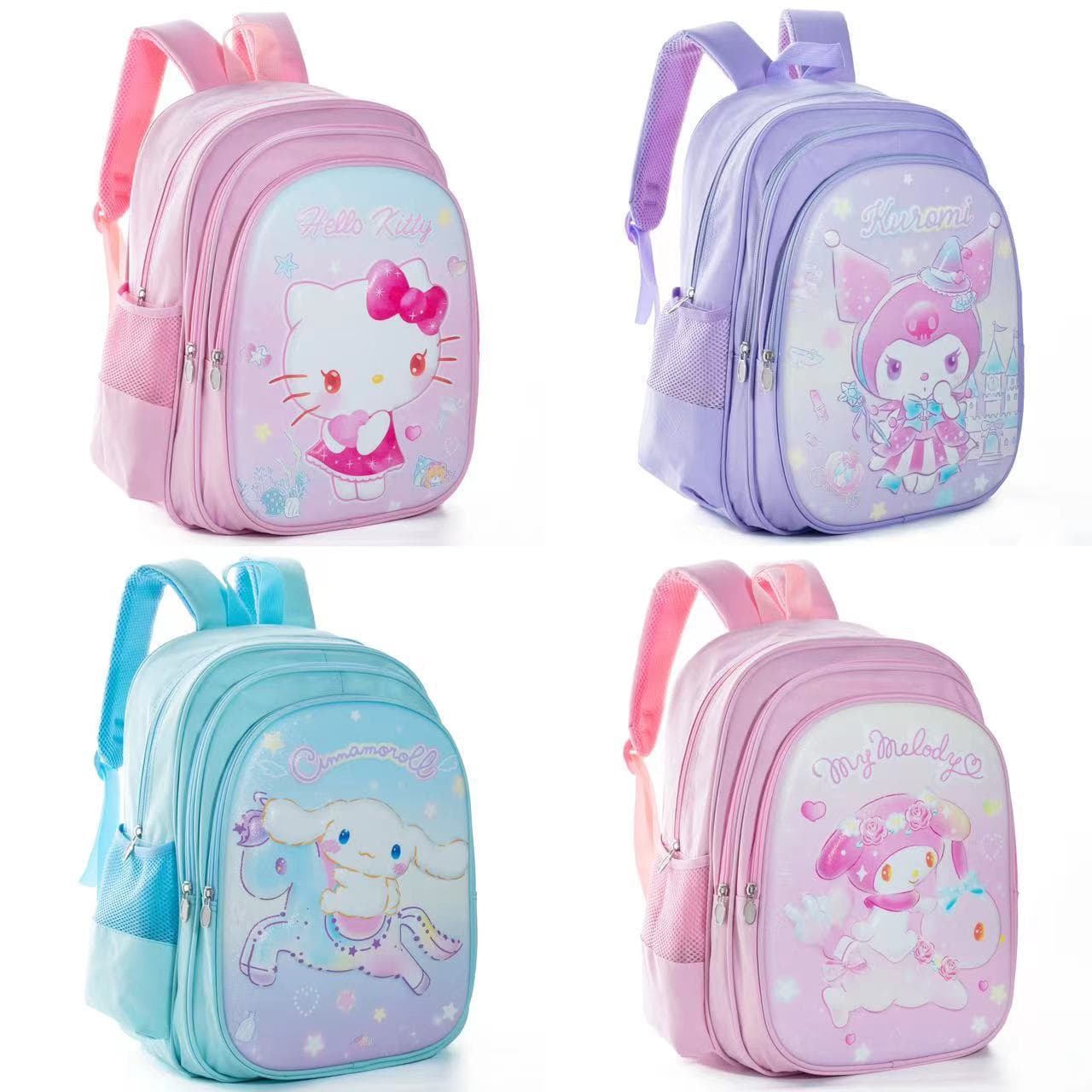 New Cute Kuromi Fabric Hard Shell Elementary School Melody KT Children's Backpack Yuguigou Large Backpack