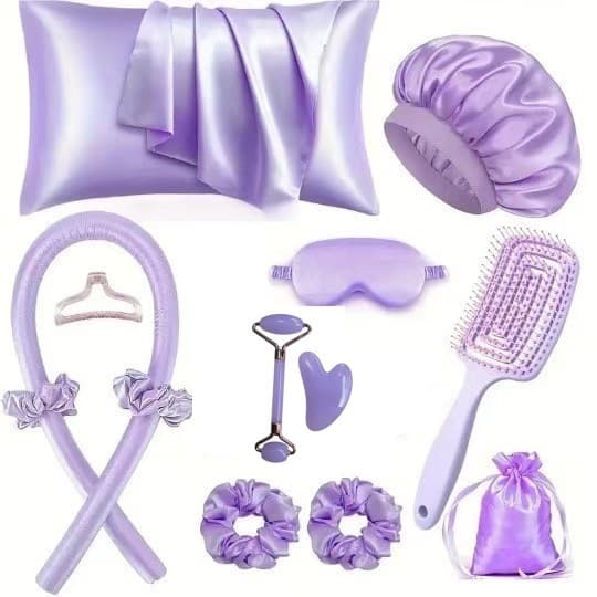 Lazy Curling Rod Cross-border Full Set Sleep Curl Magic Sleep Cap Eye Mask Storage Bag Combo Gift Pack Drop Shipping Available