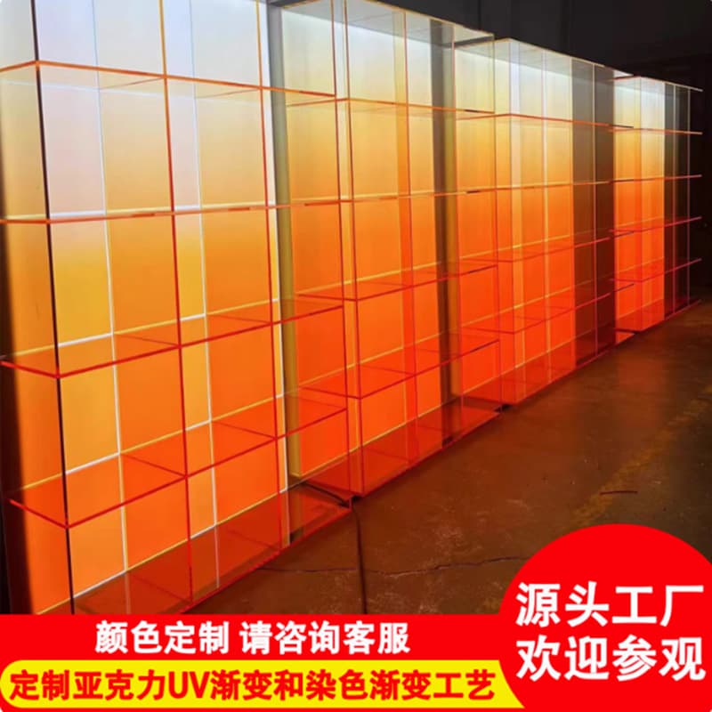 Acrylic display case, transparent and colored cosmetics store, gradient showroom, commercial storage rack, live streaming display case