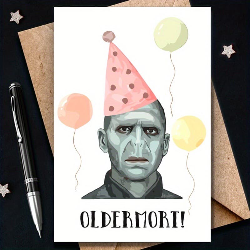 Temu Funny Birthday Card with Envelope Cross-border Hilarious Text Card Pranks Fun Gift