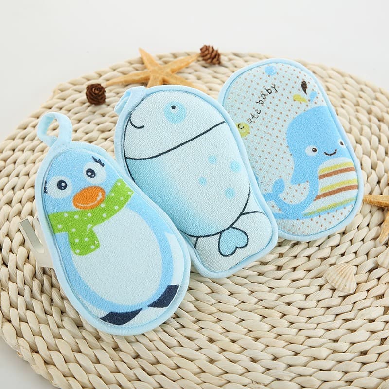 Newborn Baby Bath Cotton Bath Sponge Baby Bathing Supplies Infant Bath Scrubbing Tool Soft 100% Cotton Bathing Accessories