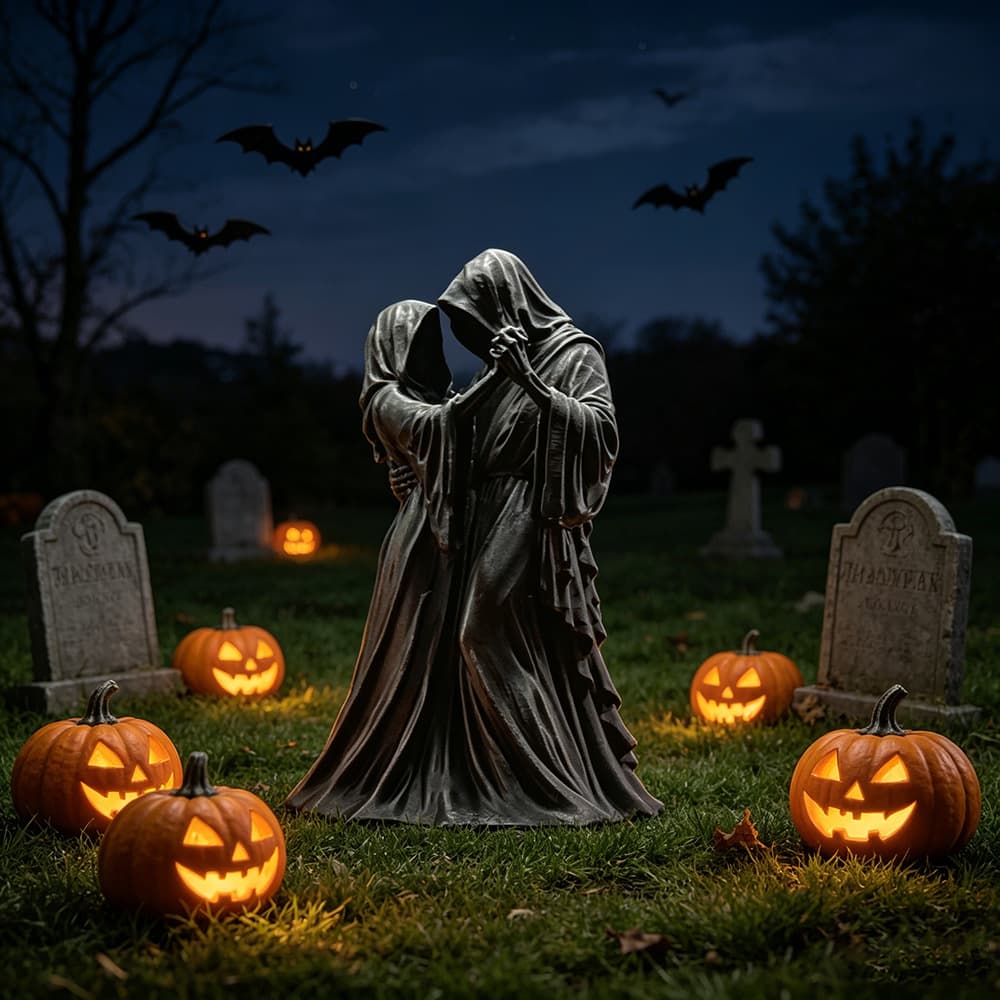 Cross-border hot-selling 3D printed Dark Death hug model decorative creative ornaments, a holiday gift for fashion lovers