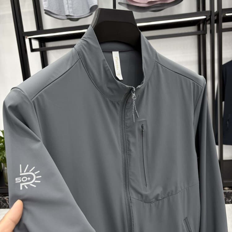 Men's Sun Protection Jacket, UV-Resistant Jacket, Lightweight Summer Outerwear, Sun Protection Top, Cool and Breathable