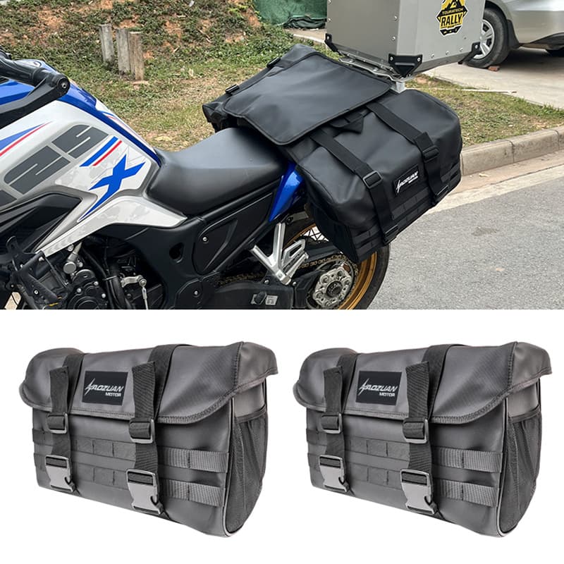 Universal Motorcycle Rear Seat Side Bag Waterproof Touring Side Bag Tail Bag Pannier Rider Bag Helmet Bag Riding Bag