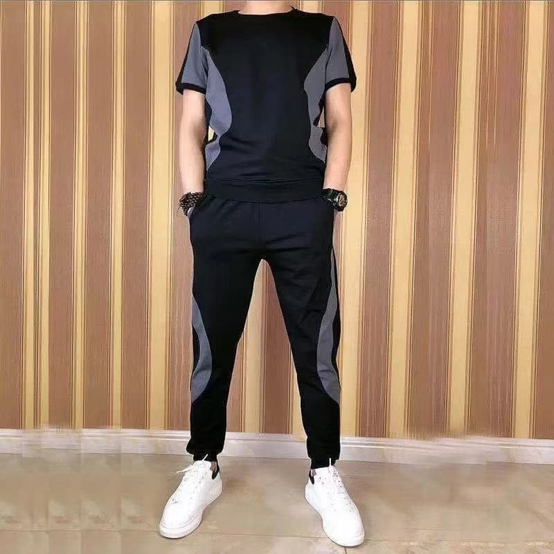 Summer men's versatile classic leggings trousers trendy stretch thin sportswear men's comfortable and casual two-piece