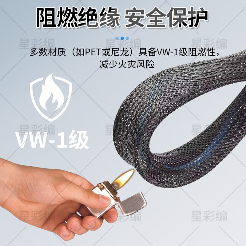 4mm PET Black Expandable Braided Sleeving for Automotive Wire Harness Protection - Manufacturer