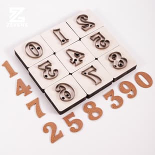 Number die-cut template 0-9 pendant leather craft mold, die for DIY handmade leather craft, Japanese steel die