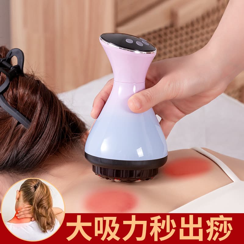 Home Electric Gua Sha Device, Wellness Suction Cupping Massager for Full Body Lymphatic Drainage, Abdomen and Back Massage Tool