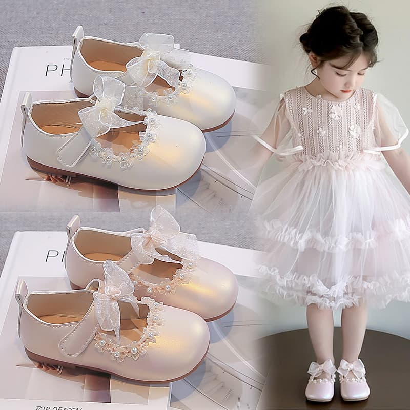Girls Princess Shoes 2026 New Spring Summer Children Leather Shoes White Soft Sole Baby Shoes