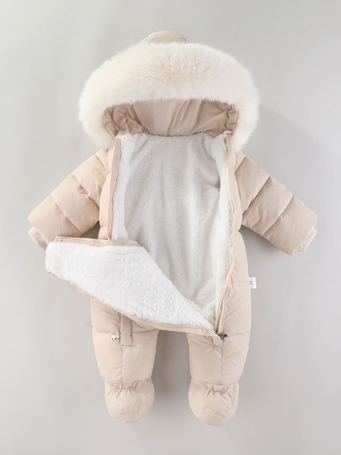 Baby Clothes Winter Newborn Girl Romper Fleece Lined Cotton Padded Jumpsuit Outdoor Wrap Winter Cotton Coat