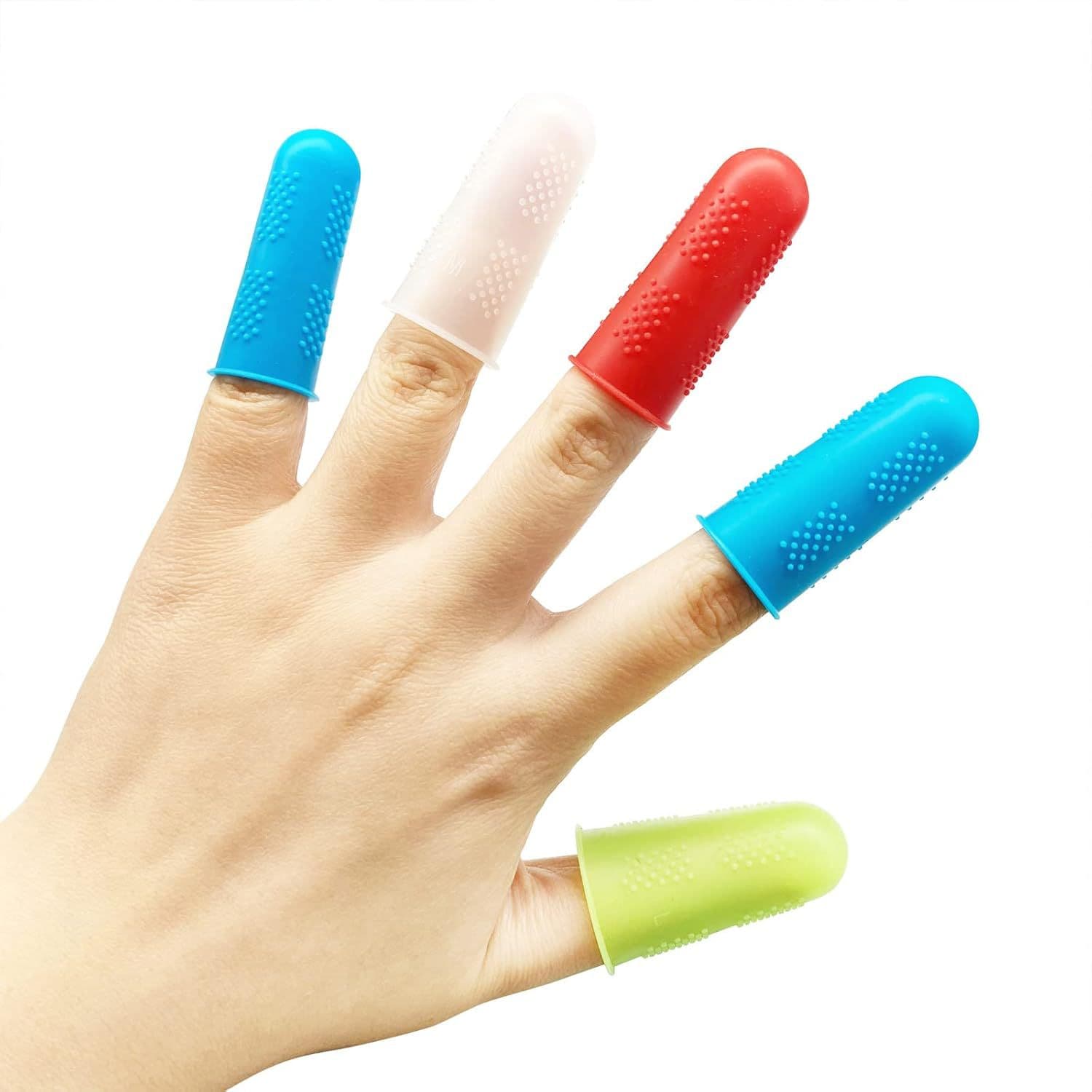 Silicone finger cots, non-slip, anti-scalding, heat-insulating, household kitchen baking finger cots, thickened, wear-resistant, multi-color finger cots