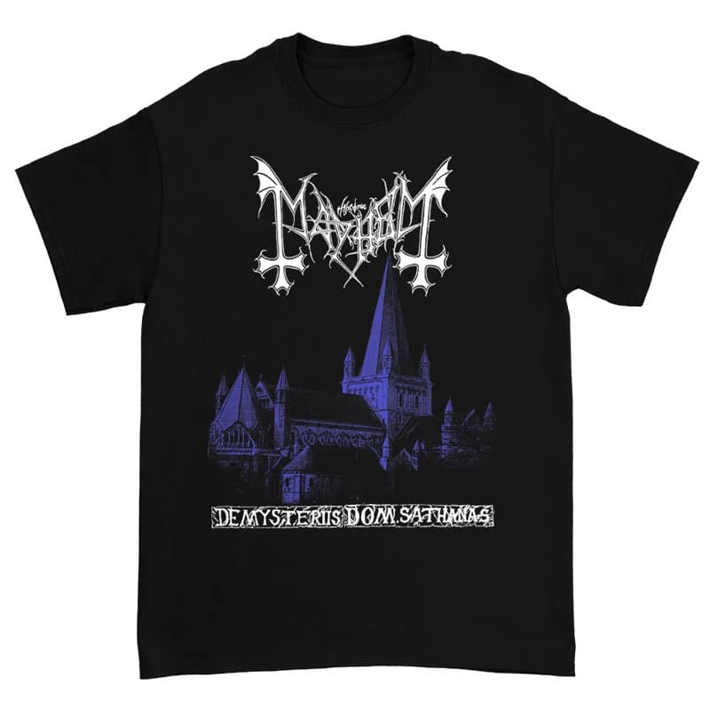 European code cotton Mayhem Norwegian Band Black Metal Rock Dark Red Amer