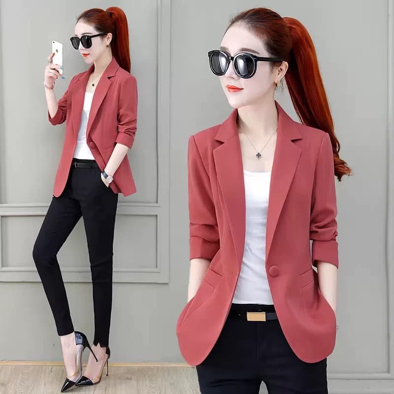 Women's 2025 New Short Slim Fit Fashion Blazer for Spring and Autumn, Trendy and Slim Fit for Commuting
