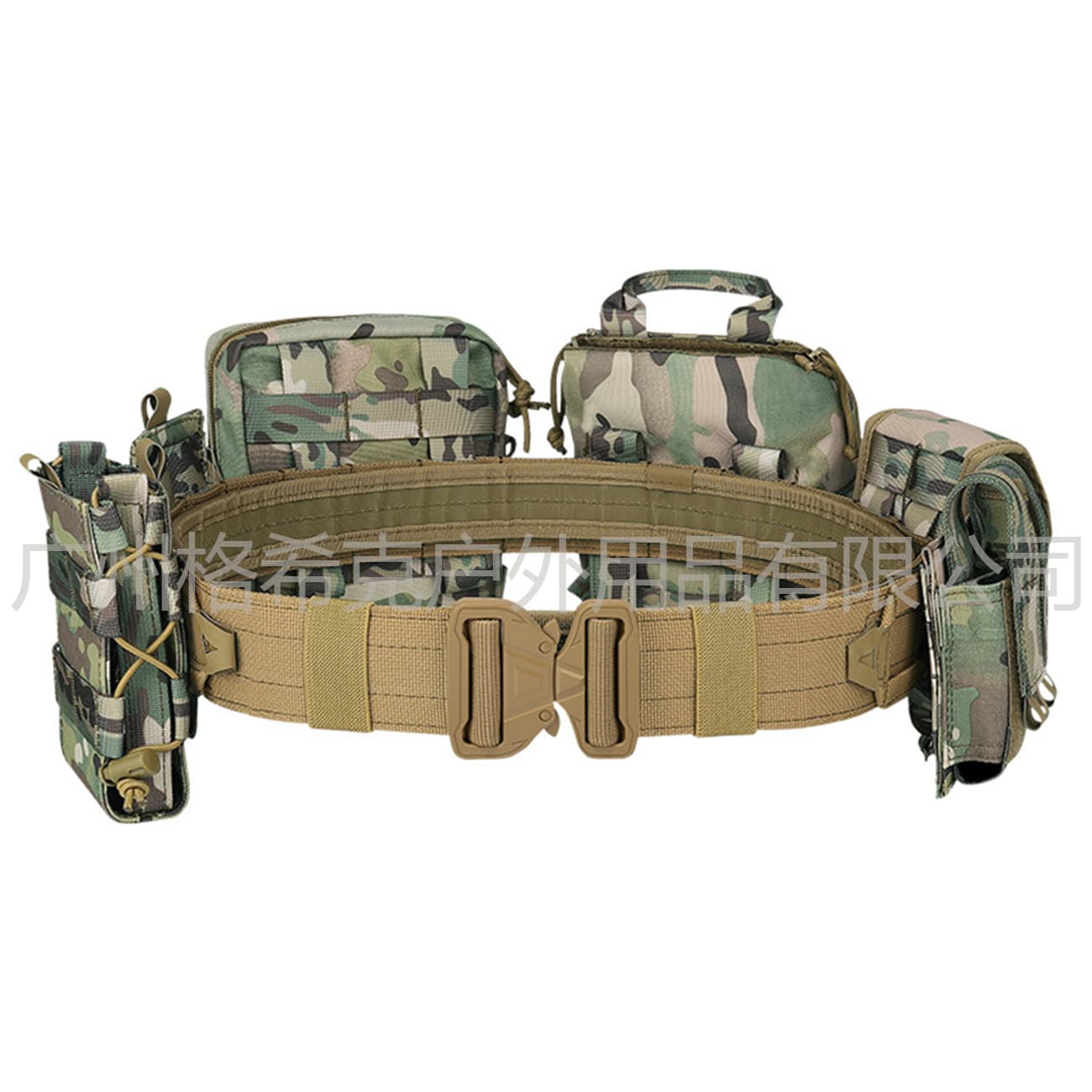 Multifunctional belt MOLLE webbing can mount various accessory pouches, with quick-release buckle for easy on and off