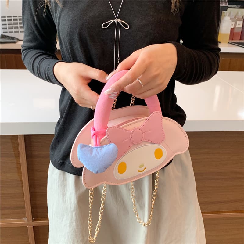 Kuromi Cinnamoroll Cute Cartoon Kids Crossbody Bag, Fun Chain Mini Bag for Girls, Versatile for Outings