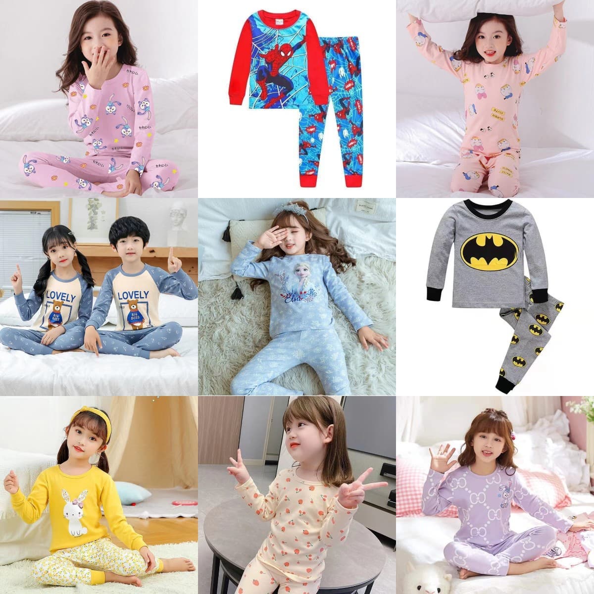 New Children's Underwear Set Spring Autumn New Long Sleeve Long Pants Thermal Underwear Top and Bottom Boys Girls Toddler Kids Homewear