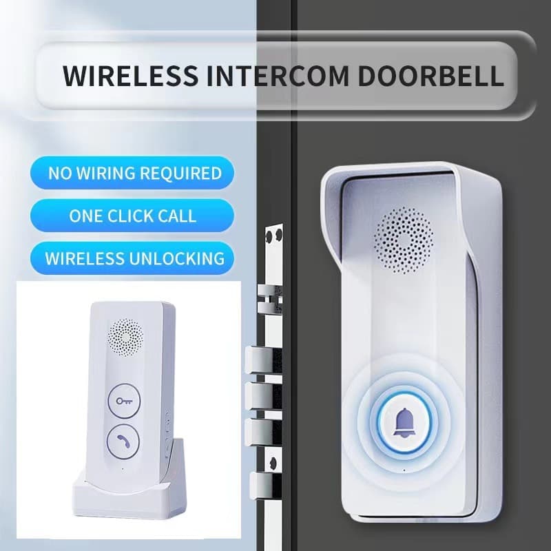 GYVDP Wireless Intercom Doorbell with Remote Unlock, Two-Way Audio