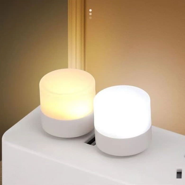 USB Night Light for Bedroom, LED Energy-Saving Sleep Lamp, Desk Lamp for Home Bedside, Rechargeable, White Light and Warm Light, for Nursing