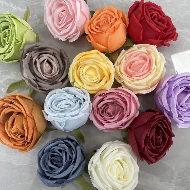 Handmade Artificial Rose Heads for Wedding Photography Studio Fake Rose Flower Material Plant Wall DIY Artificial Flowers Wholesale