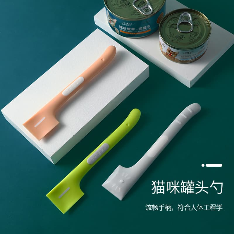 Cat Canned Spoon Dog Wet Food Pet Feeding and Stirring Long Handle Cat Spoon Can Open Cover Pet Canned Spoon