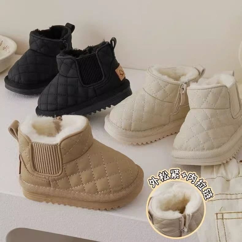 Thickened Fleece Winter Snow Boots for Babies And Toddlers 1-3 Years Old Children Cotton Shoes Baby Walking Shoes Girls Boys