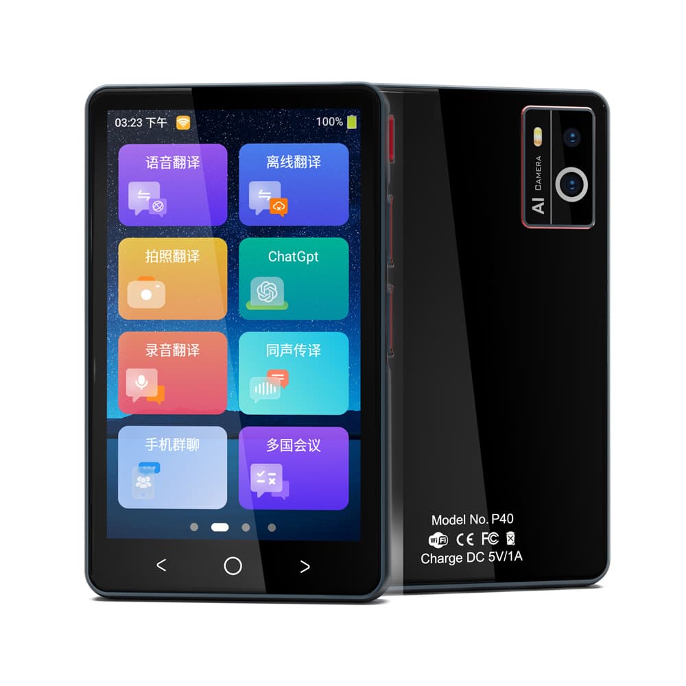 P40 Intelligent Voice Translator 4-inch Arabic Russian Vietnamese Offline Translator English Translation Pen