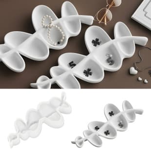 DIY Curved Series Serving Tray Resin Mold Jewelry Storage Tray Decoration Plaster Silicone Mold