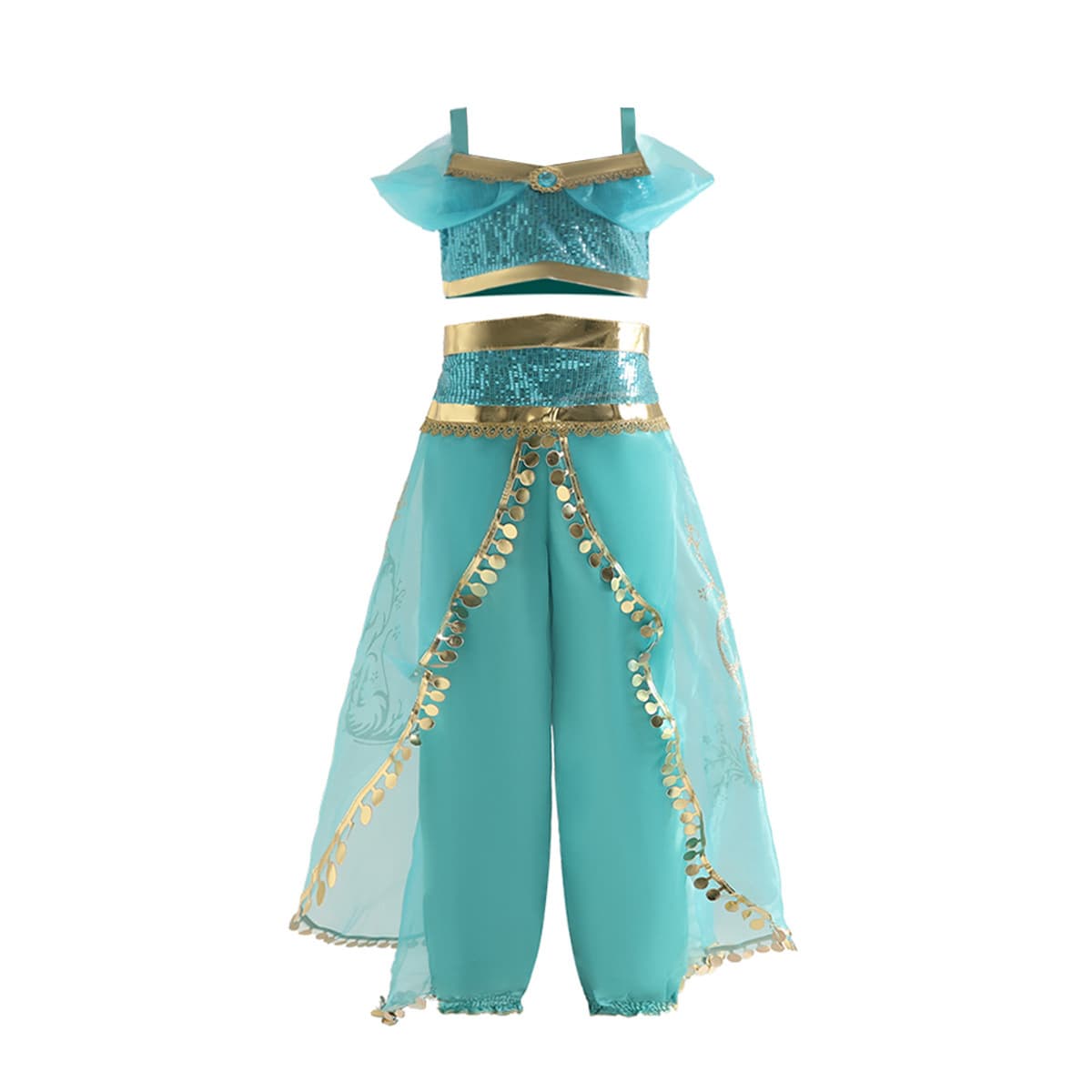 Halloween girl's Aladdin Jasmine princess set dress performance costume Cosplay stage performance skirt