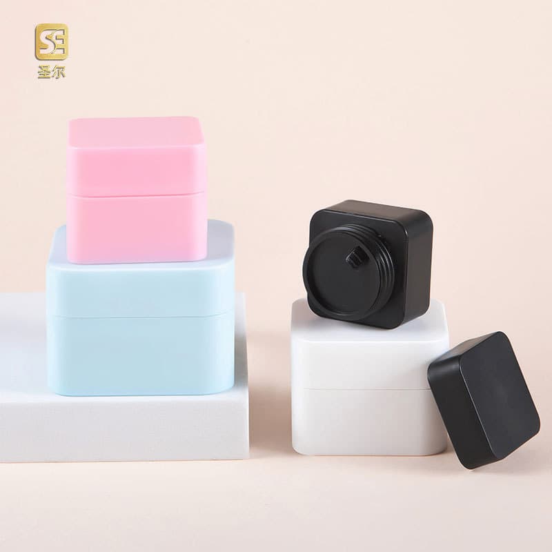 Square Double-Layer Cream Jar 5g 10g 20g 30g 50g Stock Moisturizing PP Face Cream Eye Cream Lotion Frosted Travel Container