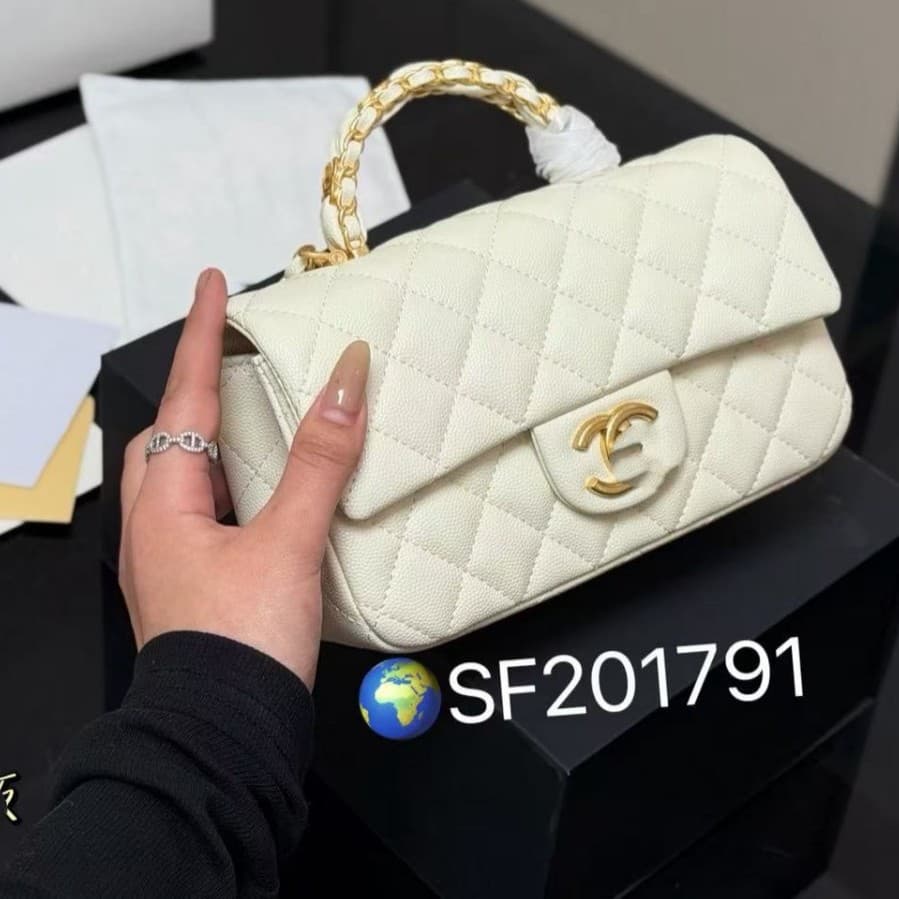 New Cross-Border Women's Handbag, Classic Versatile Fashion Genuine Leather Handbag with Chain, Mini Shoulder Crossbody Bag