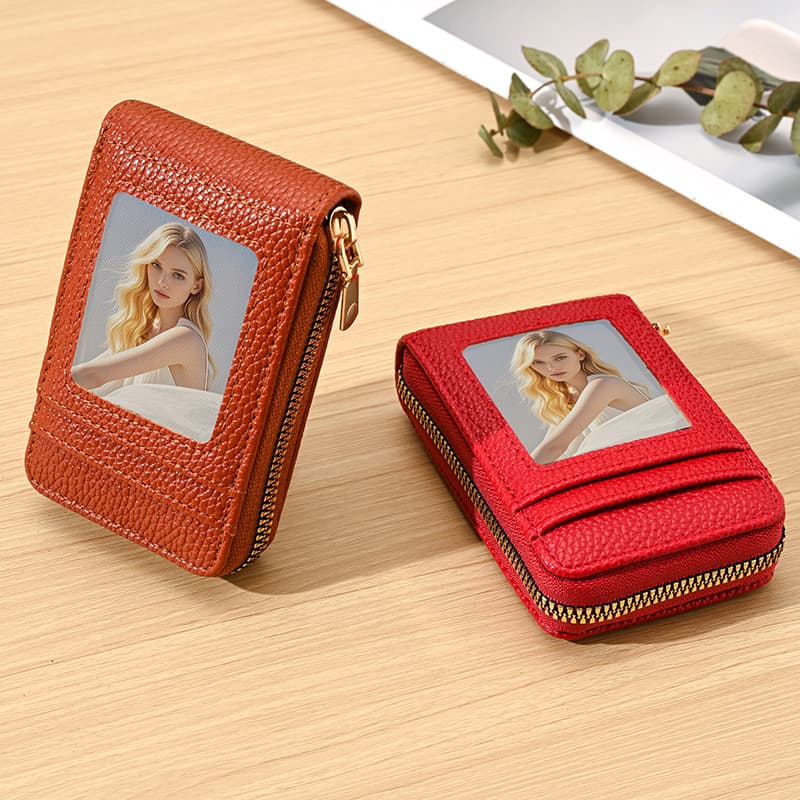 Amazon's popular multi-color zipper credit card holder with multiple card slots anti-theft wallet for women small card holder card holder