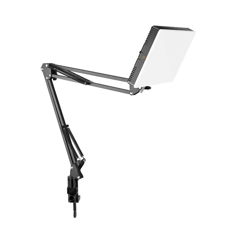 Desktop Articulating Arm Food Photography Light Professional Live Streaming Overhead LED Panel Rotatable Foldable Portable Metal
