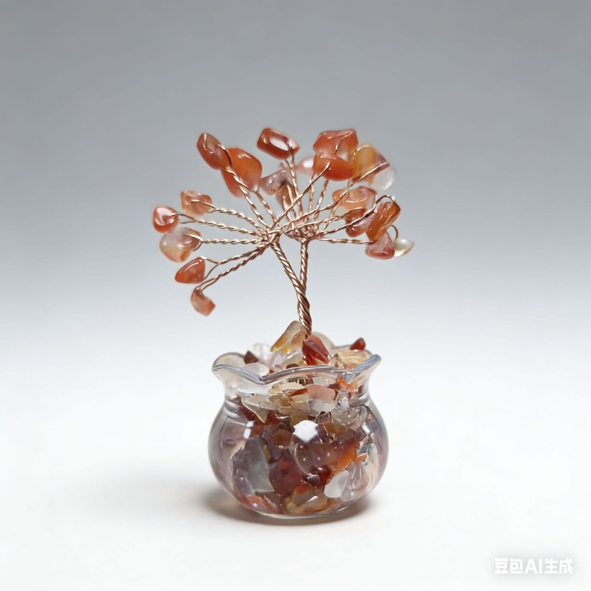 Cross-border crystal tree manufacturers wholesale natural crystal gravel fortune tree handmade car office decoration ornaments