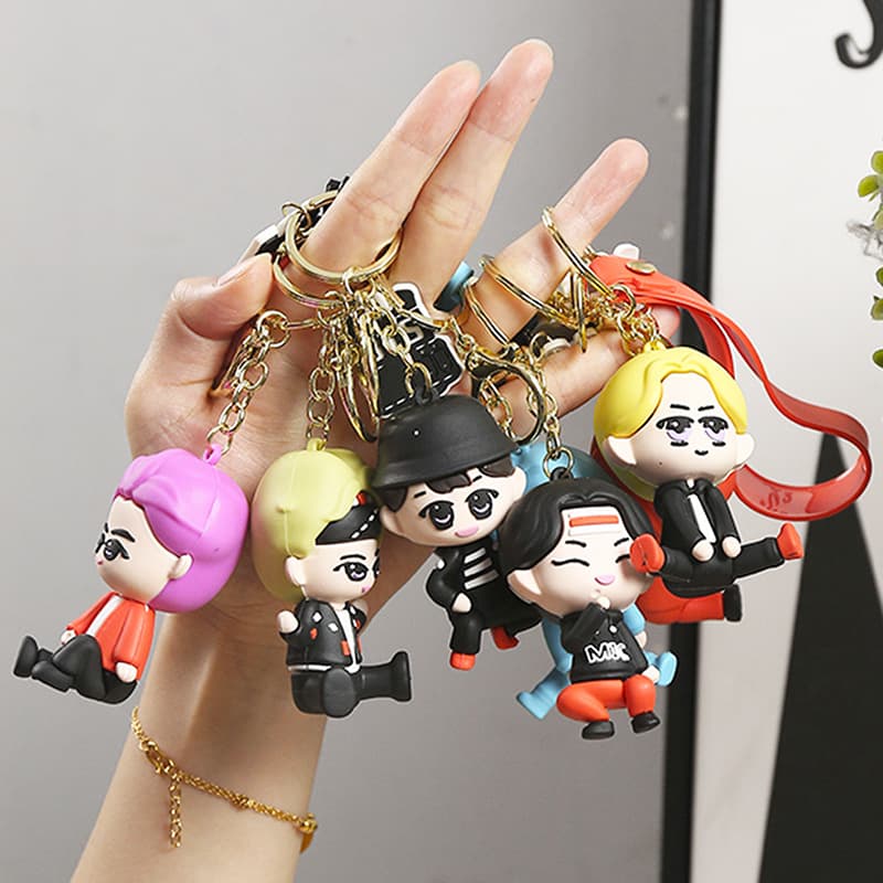 BTS Bangtan Boys In Stock Korean Creative Q Version Cute Backpack Keychain Factory Wholesale