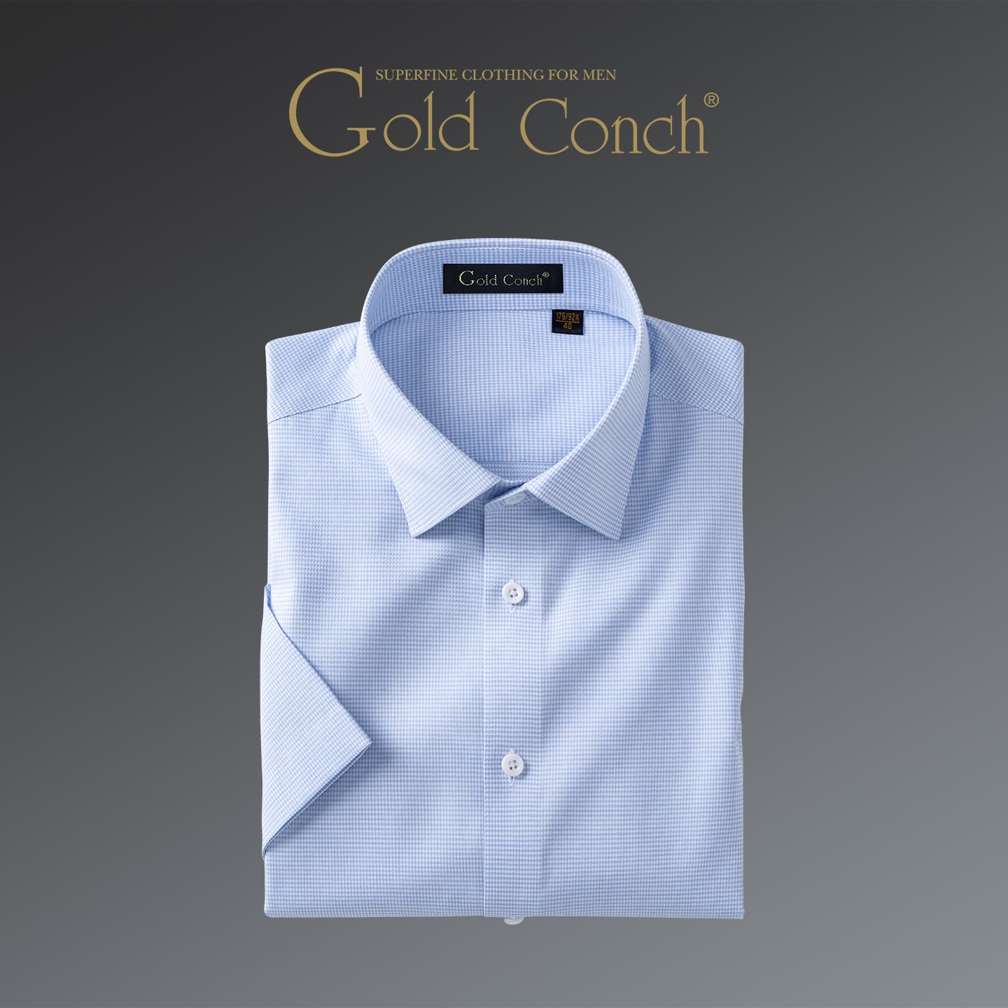 [Luxury Mulberry Silk] Short Sleeve Shirt Men Blue Houndstooth Summer Lightweight Middle-Aged Dad Silk Dress Shirt