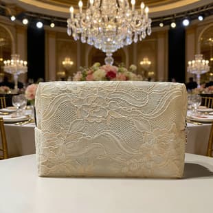 Lace Makeup Bag, Mesh Evening Bag, Portable Toiletry Bag, Travel Storage Organizer, Crossbody Bag, Cross-Border Hot Seller