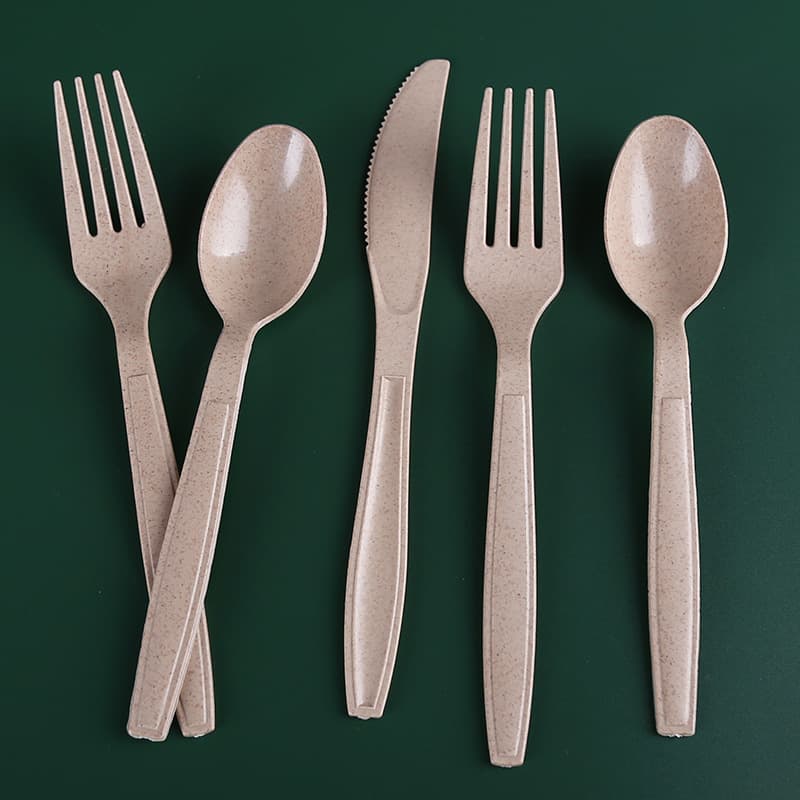Disposable Knife Fork Spoon Set, Thick Plastic Dessert Spoons, Western Food Pasta Forks, Takeout Spoons, Custom Logo Available