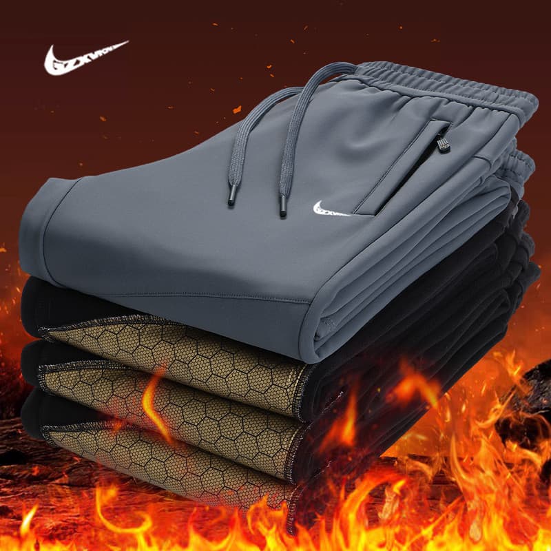 2025 Fall/Winter Outdoor Graphene Softshell Pants Men's Fleece-Lined Windproof Waterproof Warm Long Pants Men's Sports Casual Pants