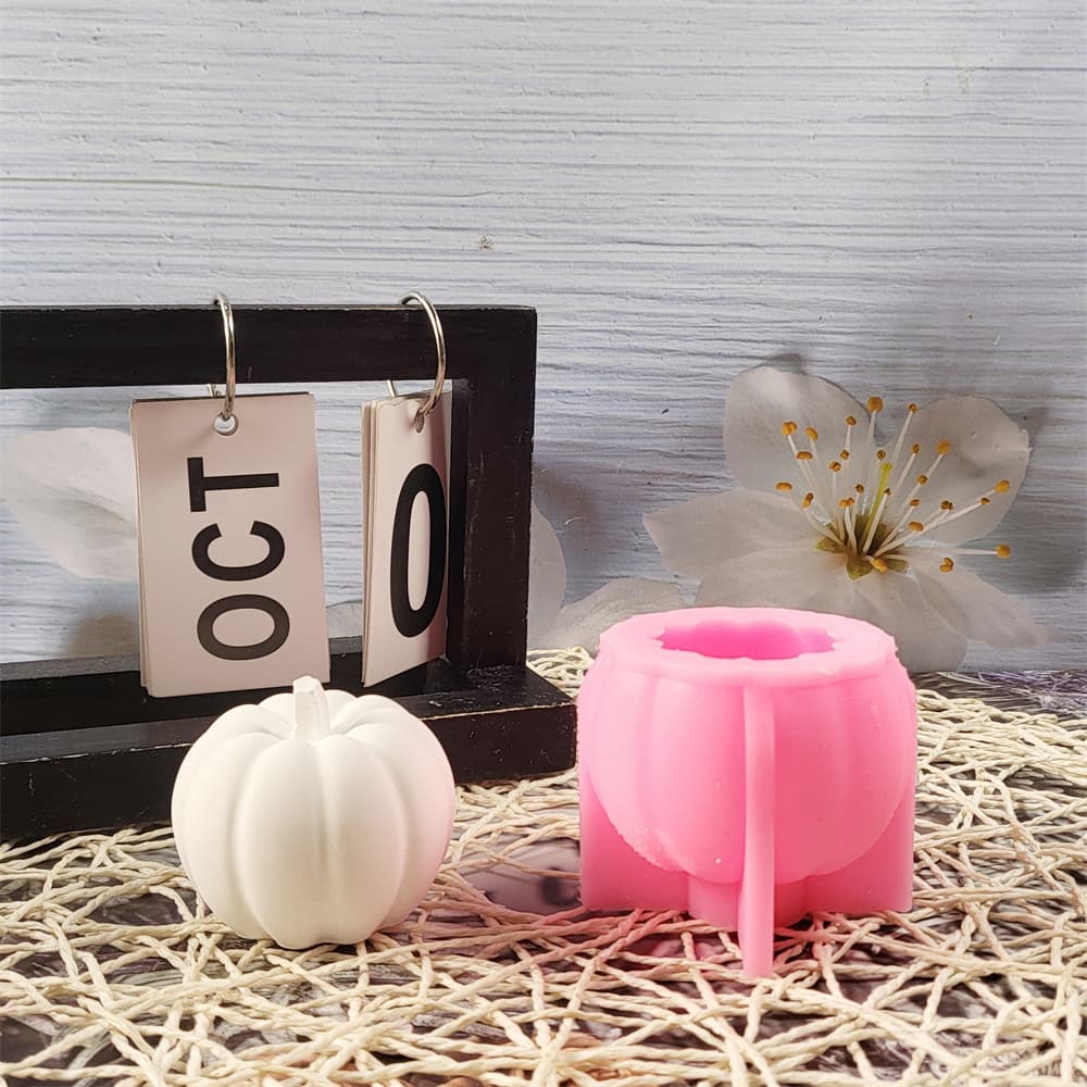 Halloween Pumpkin Plaster Ornament Silicone Mold DIY Plaster Silicone Mold W0437