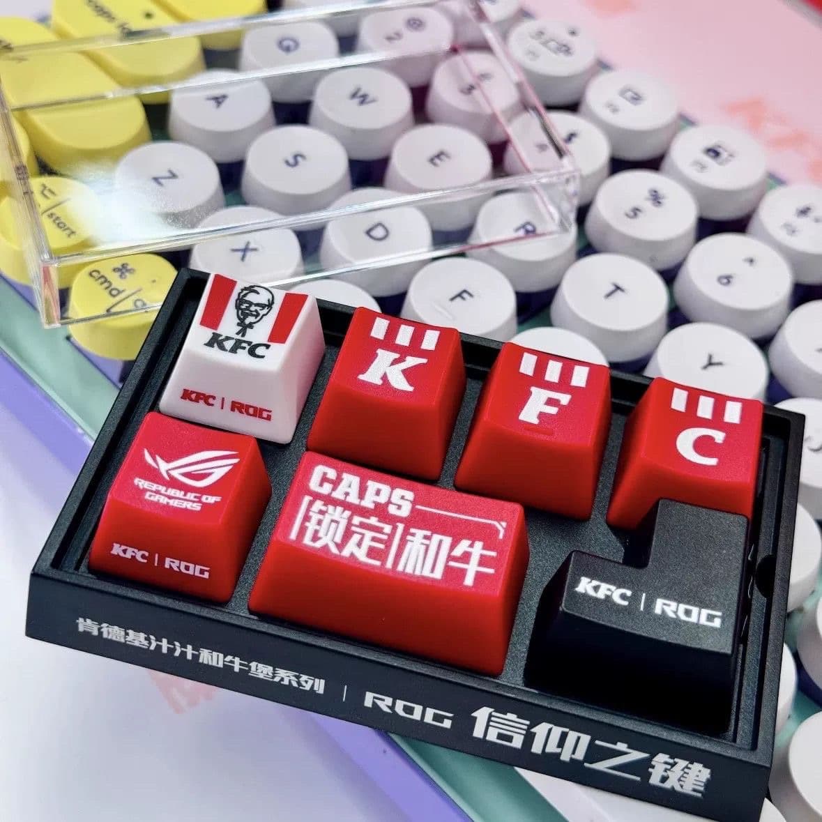 Genuine KFC ROG Keycap Keyboard Accessories KFC Peripheral Faith Keyboard Co-branded Toy Keyboard