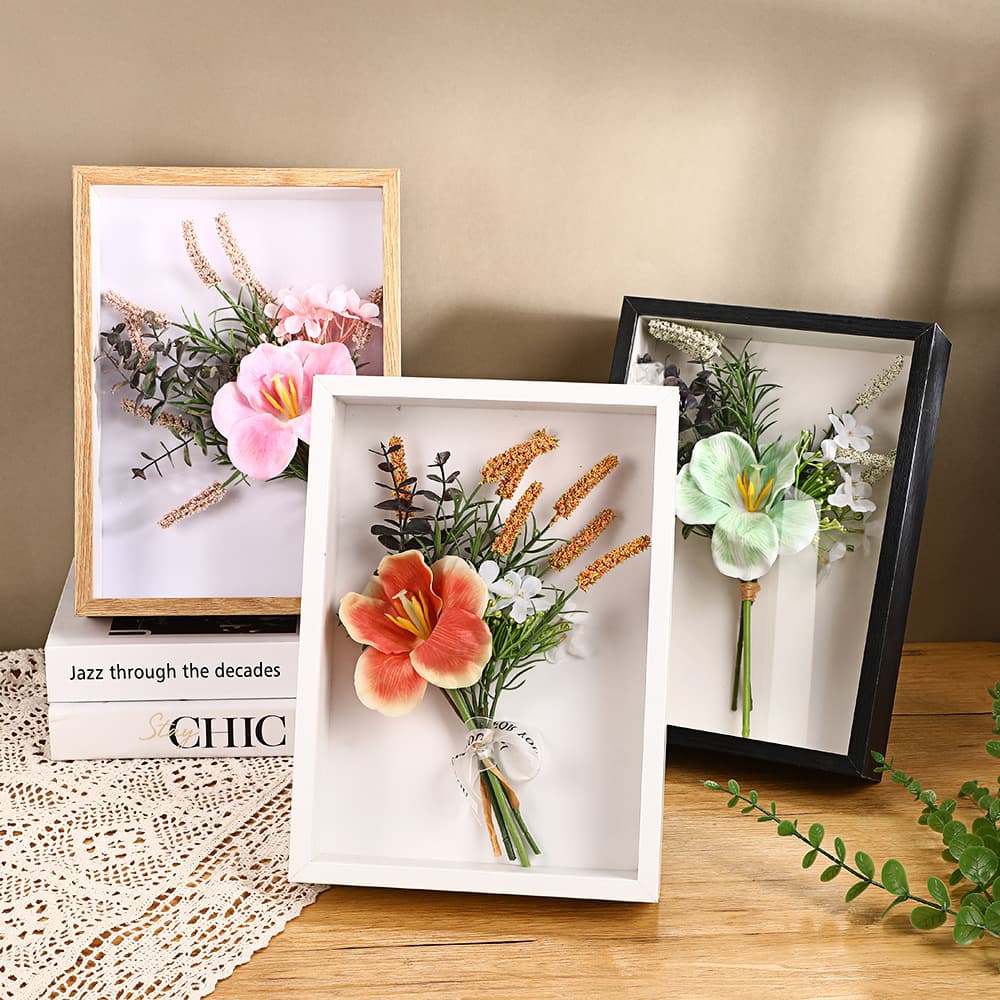 Hollow Three-Dimensional Photo Frame for Dried Flowers, Creative Preservation, Fashionable and Artistic Ornaments, Display Commemorative Photo Frame Manufacturer Wholesale