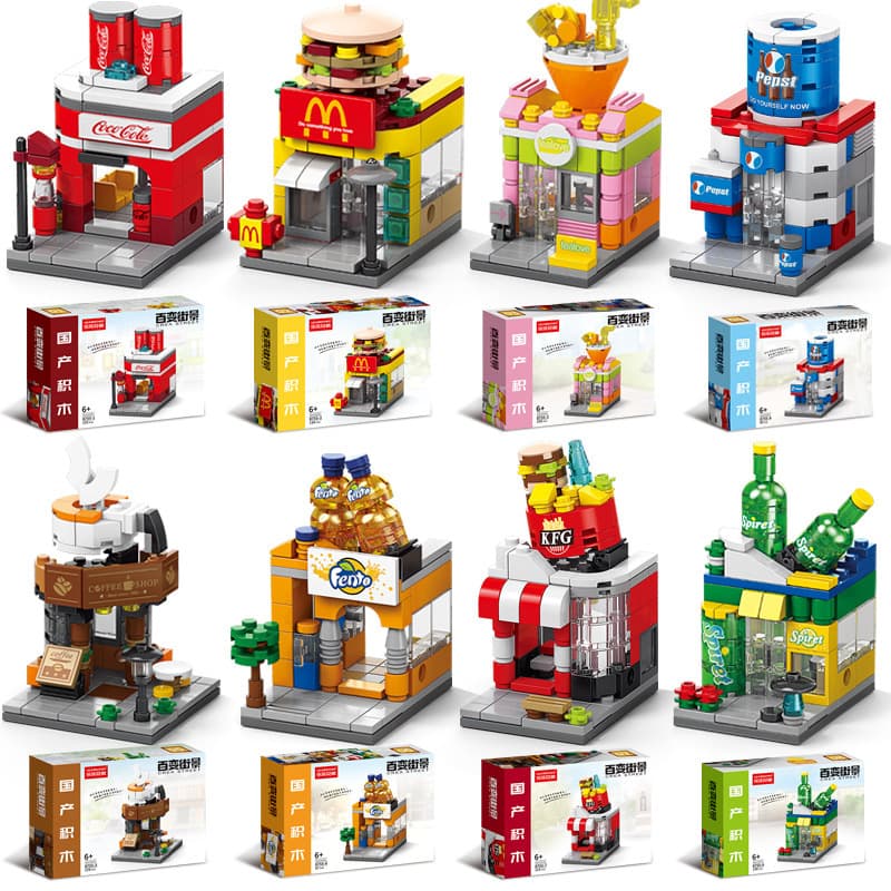 Building Block Toy Children's Educational Street View Toy Compatible with Lego 6-14 Years Medium Particle Boy Girl Gift