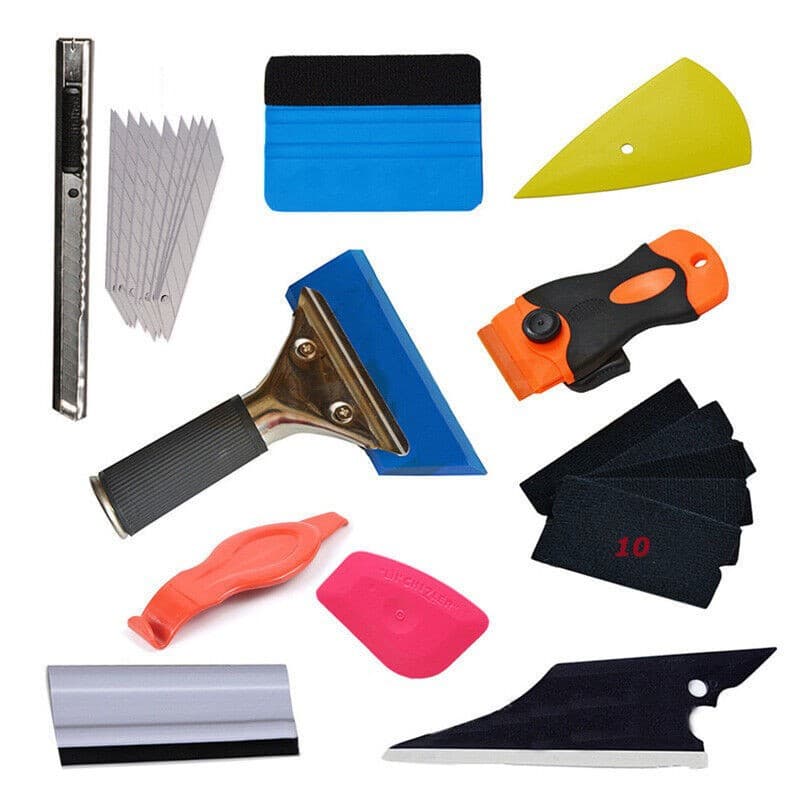 Car Window Tint Tool Kit, Professional Sun Film Installation Set with Rubber Squeegee, Cross-Border Kit