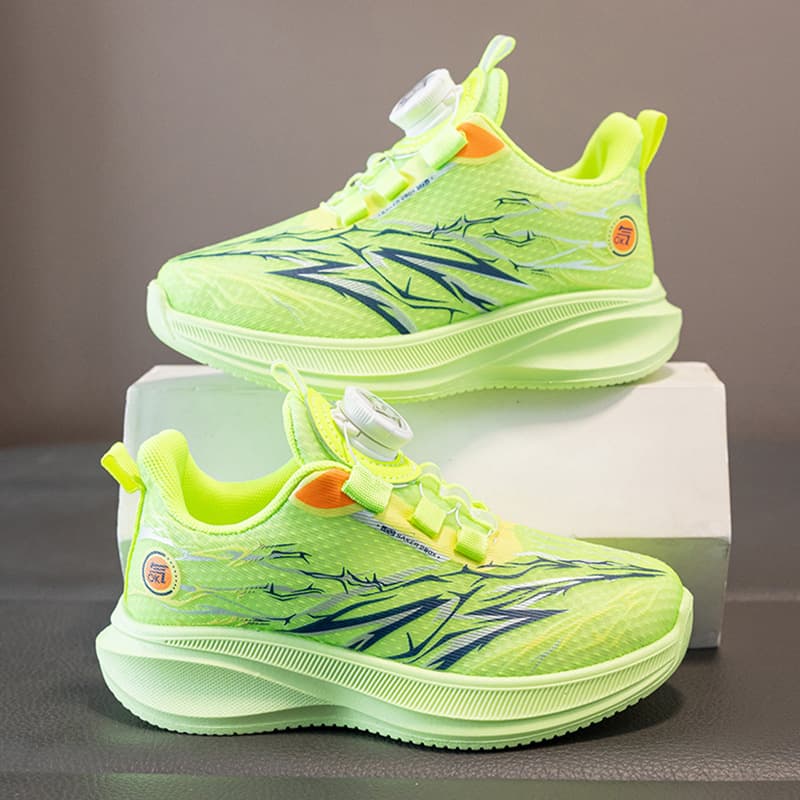 Boys Running Shoes Soft Sole Children's Sports Shoes Autumn New Button Casual Shoes Lightweight Anti-Slip Student Basketball Shoes
