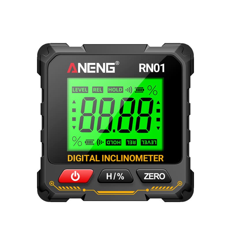 ANENG Multifunctional Digital Inclinometer with Four-Side Magnetic Base, Angle Box Level, Slope Measurement Electronic Angle Ruler
