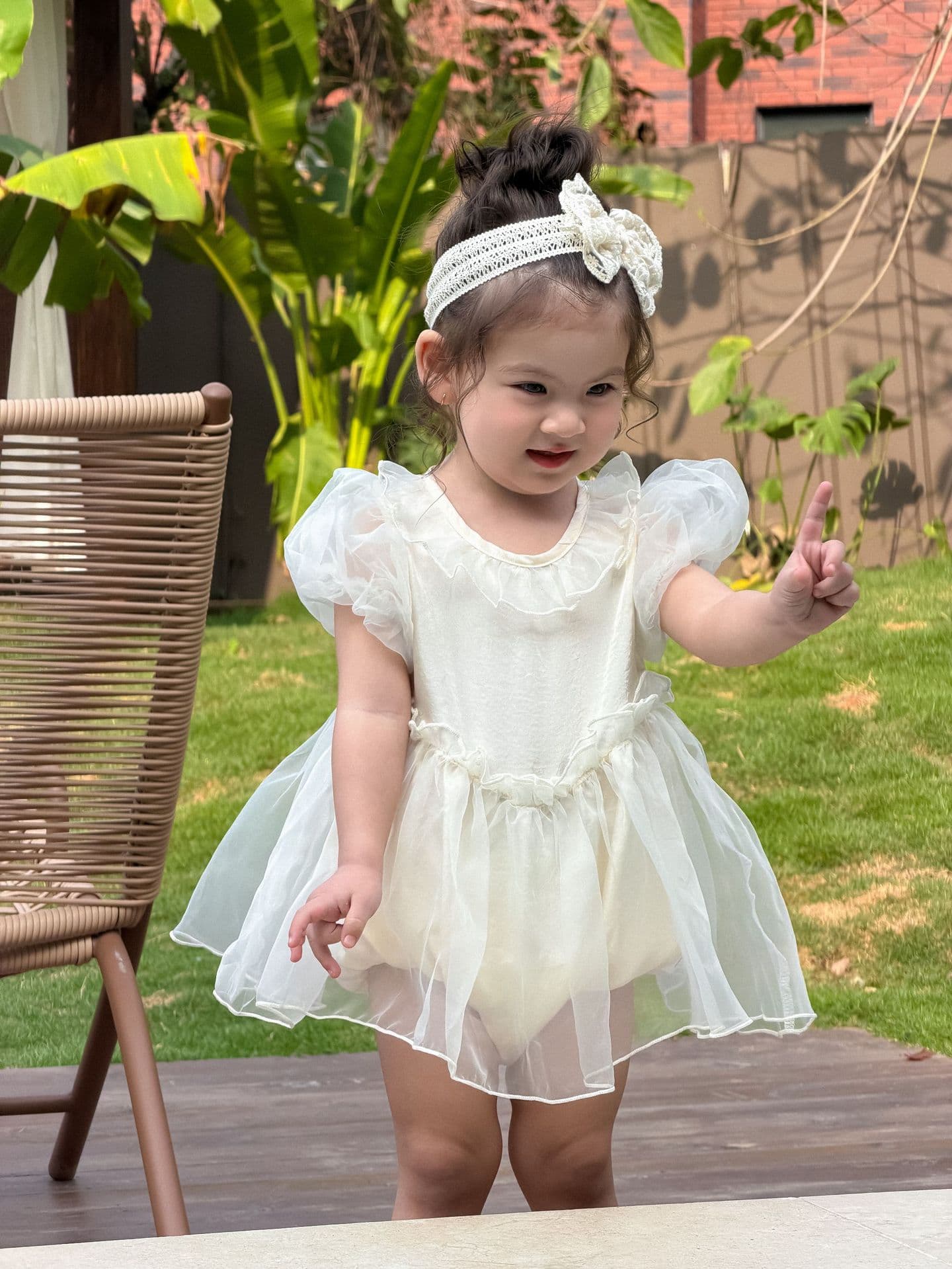 Summer 2026 New Baby & Kids Korean Style Ins Children's Clothing Baby 100-Day Banquet Dress Girls' Bubble Sleeve Princess Birthday Dress