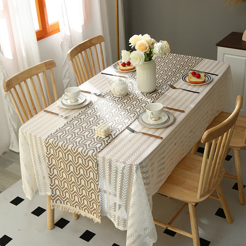Korean-style table runner for coffee table, European-style simple dining table cloth, TV cabinet, shoe cabinet, long strip tea mat, Amazon cross-border wholesale